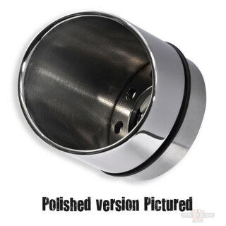 Exhaust,Endcap Slash Cut, ø 80mm, VA black, Stainless Steel