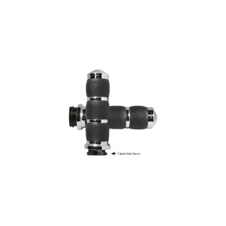 Air Cushion Velvet Air Grips Black Chrome 1" Throttle By Wire