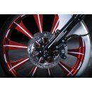 Groove Cut Fork Cover Black Anodized