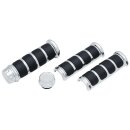 ISO Grip Covers for HD Heated Grips Black Chrome 1"...