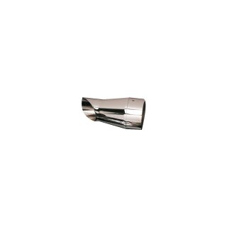 End Cap Slash Cut Style Chrome 3"