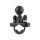 Rail Base With Zinc Coated U-Bolt & 1" Ball For Rails From 0.5" To 1.25" In Diameter