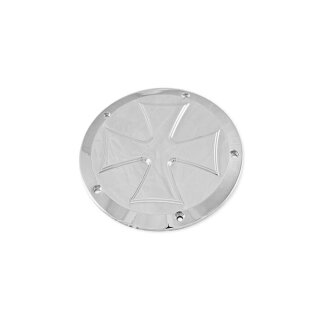 Iron Cross Derby Cover 5-hole Aluminium Polished