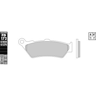 Semi Metal G1054 Brake Pad