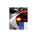 Micro Rhombus LED Turn Signal Front Left/Rear Right Chrome Satin Clear LED