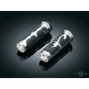 ISO-Flame Grips Chrome 7/8&quot  Throttle By Wire