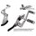 Forward Control Kit, +2", Grooved Pegs, Polished Forward Control Kit 2" Forwarded