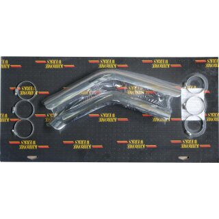 AR Drag Pipe Exhaust Heat Shield Chrome 2"