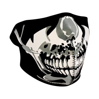 Chrome Skull Neoprene Neoprene Half Face Mask