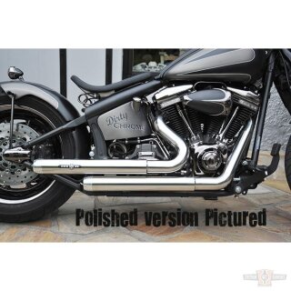 CH Configured Hot Shot Pipes Euro3 Top Chopp Staggered Headpipes 70 mm VA black    (Interference Tube, DTC included)