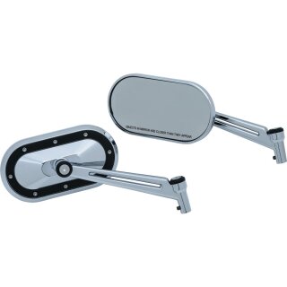 Heavy Industry Mirror With Black Accents Chrome