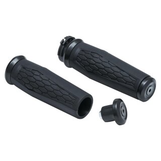 Hex Grips Black 1" Satin Cable operated