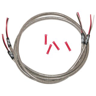 36" Turn Signal Harness Stainless Braided And Clear Coated for Switch Housing Mounted Signals