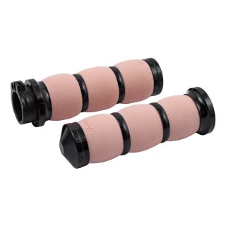 Avon air cushioned grips, black anodized/pink