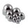 Flat Crown Acorn Nut Pack Chrome 1/2"-13 UNC