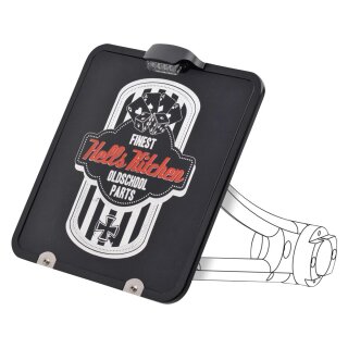 Clamp License Plate Base Plate Germany 200x180mm Black