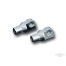 Tapered Male Mount Peg Adapters - Serrated, Chrome Peg...