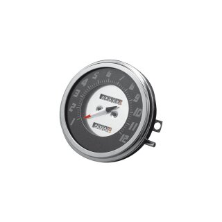 56-61 FL-Style Speedometer Scale: 120 mph; Scale Color: black/silver; Ratio 2:1