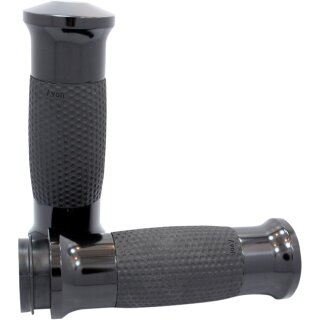 Avon, Air Gel handlebar grip set. Black anodized