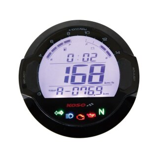 D64 Speedo/Tacho Combo Instrument Scale: 360 km/h; Scale Color: white Black 64.0 mm