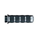 ISO Grips Black Chrome 1" Throttle By Wire