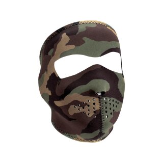 Woodland Camo Neoprene Full Face Mask