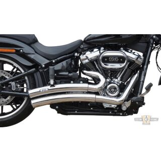 Radial Low Exit Short Exhaust System Polished