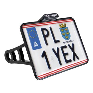 Side Mount License Plate Kit Austrian specification 210x170mm Chrome