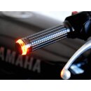 mo.blaze disc LED Bar End Turn Signal Black Anodized Clear LED