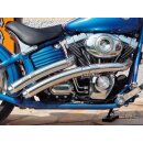 Hot Shot E3 Flat Side Rocker Exhaust System Black Coated