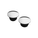 Domed Low Profile Stainless Steel Gas Cap Set Chrome