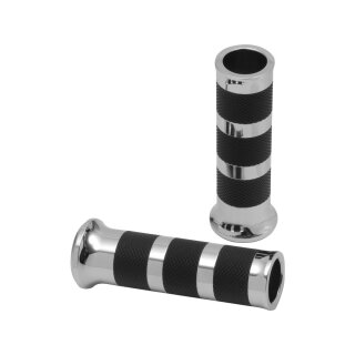 Zeta Grips Black Chrome 1" Cable operated
