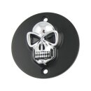 Skull Point Cover 2-hole, vertical Black Chrome