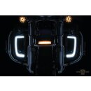 LED Tracer Fairing Lower Grills Chrome White LED