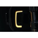 LED Tracer Fairing Lower Grills Chrome White LED
