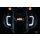 LED Tracer Fairing Lower Grills Chrome White LED