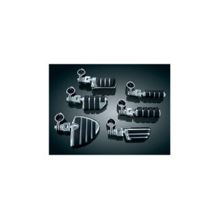 Small ISO- Pegs Rider Foot Pegs with Clevis & Magnum Quick Clamps Chrome