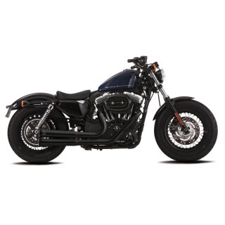 Falcon Double Groove E3 Auspuffanlage schwarz für Harley Sportster 06-13