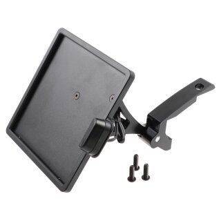 Slide-In Frame Side Mount License Plate Holder Germany 180 x 200 mm Black Powder Coated