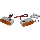 Mirror Mount Marker Light Chrome Amber