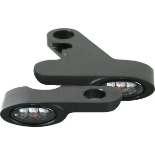 M8 Softail Elypse Front Turn Signals Black Smoke LED