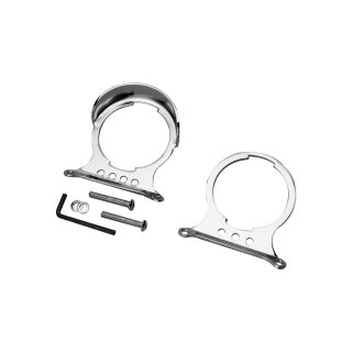 Visored Solo Gauge Mounts Chrome