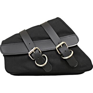 La Rosa Canvas Satteltasche schwarz für Harley Sportster 04-20