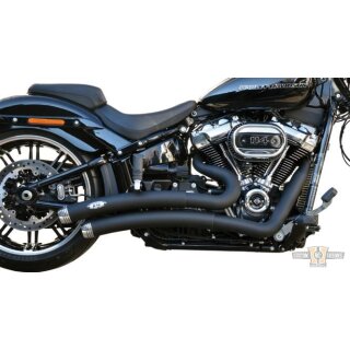 Radial Low Exit Staggered Exhaust System Black Coated
