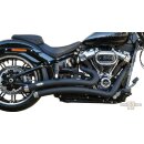 Radial Low Exit Staggered Exhaust System Black Coated