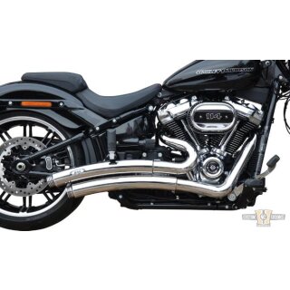 Radial Low Exit Staggered Exhaust System Show Chrome