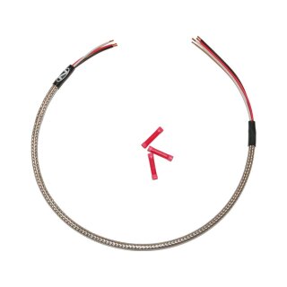 Headlight Harness, Stainless Braided And Clear Coated, Stock Length, Universal Fittment