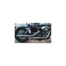 Gun Smooth Slip On Mufflers Slant End Cap Black Show Chrome