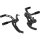 Forward Control Kit, Rubber Pegs, Black Forward Control Kit Stock lenght
