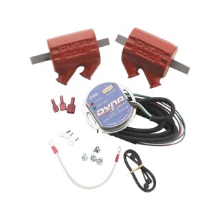 2000iP Ignition with DC1 Coils Ignition System Complete kit for dual plug/single fire applications (includes two Dyna DC1-1 dual tower 3 Ohm coils)